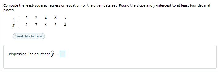 41,000 5, = 16,000 7 = 0.70 Send data to Excel Regression