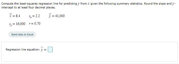 line equation: y =Price of eggs and milk: The following table presents