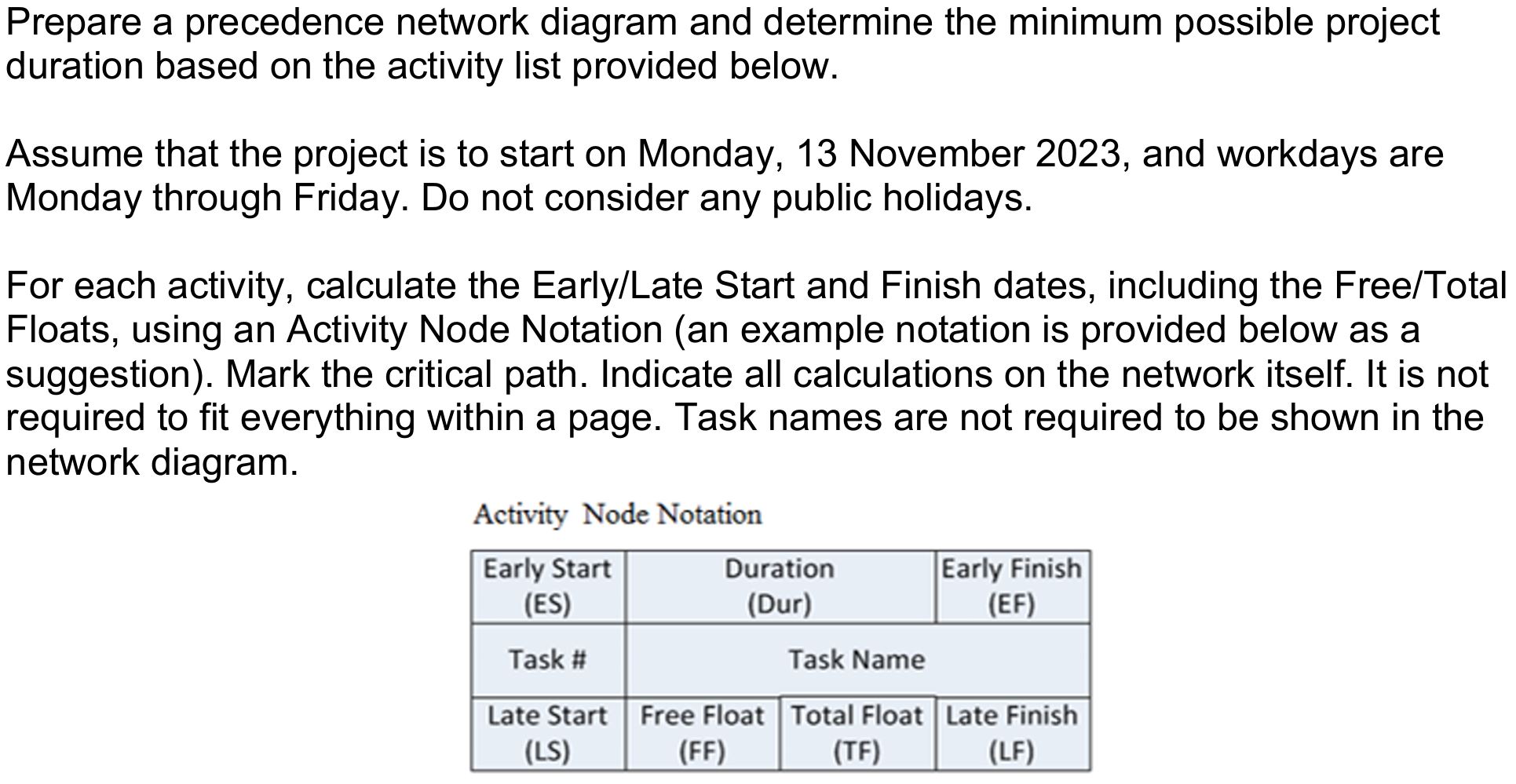 be constructed in accordance with the following conditions: 1) The balanced earthworks
