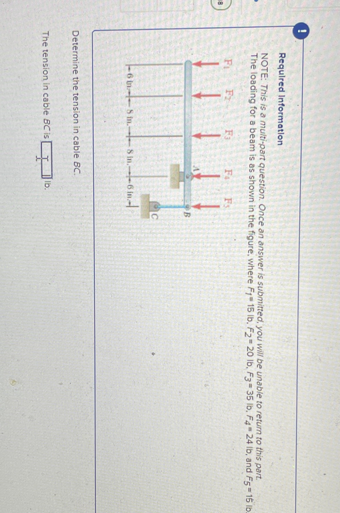 Please be clear Required Information NOTE: This is a multi-part question. Once