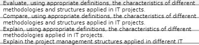 applied in IT projects. Compare, using appropriate definitions, the characteristics of different