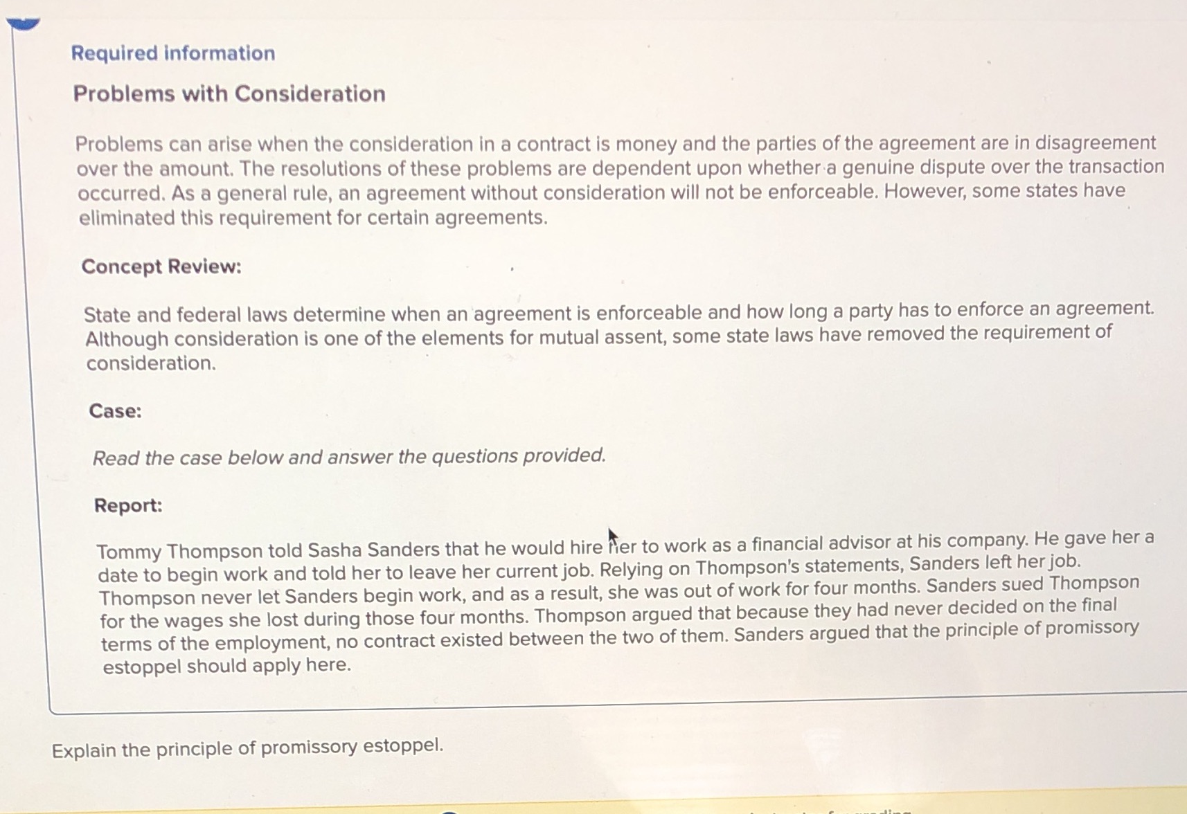 in a contract ls money and the parties of the agreement are