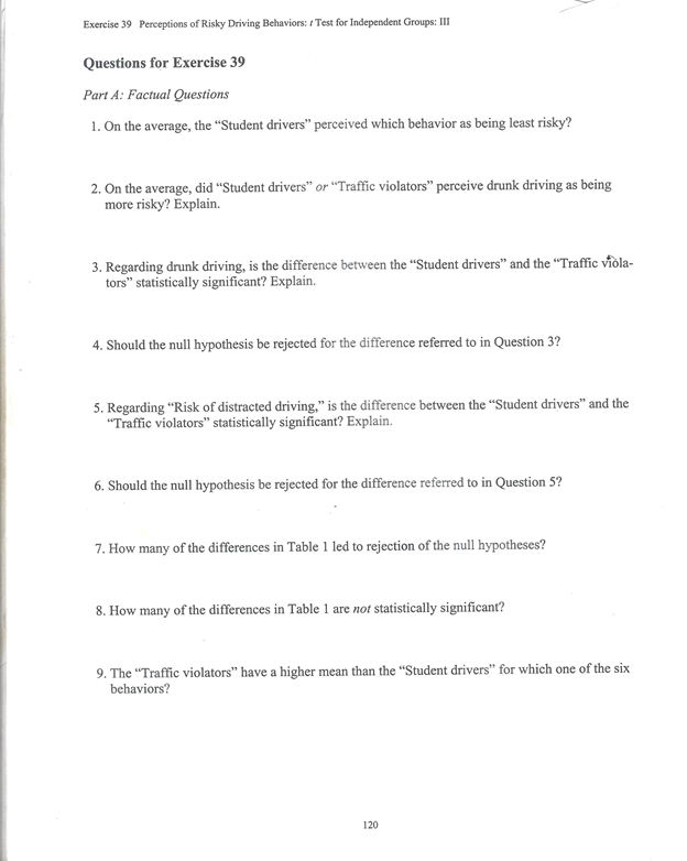 Statistical Guide To review the / test, see the statistical guide for
