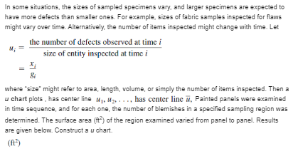 height 13.00 based on o = .600, construct the control chart, and