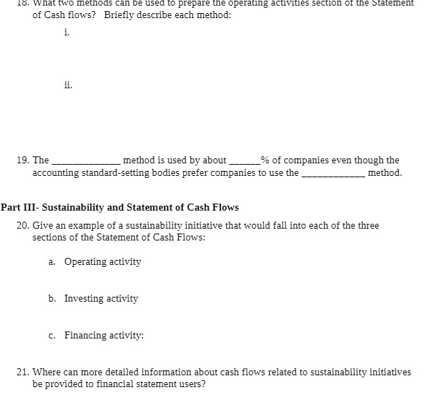 1o. What two methods can be used to prepare the operating
