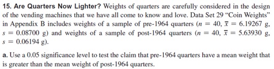 = 6.19267 g. s = 0.08700 g) and weights of a sample