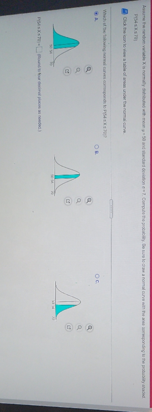 p(54 Assume the random variable X is normally distributed with mean p