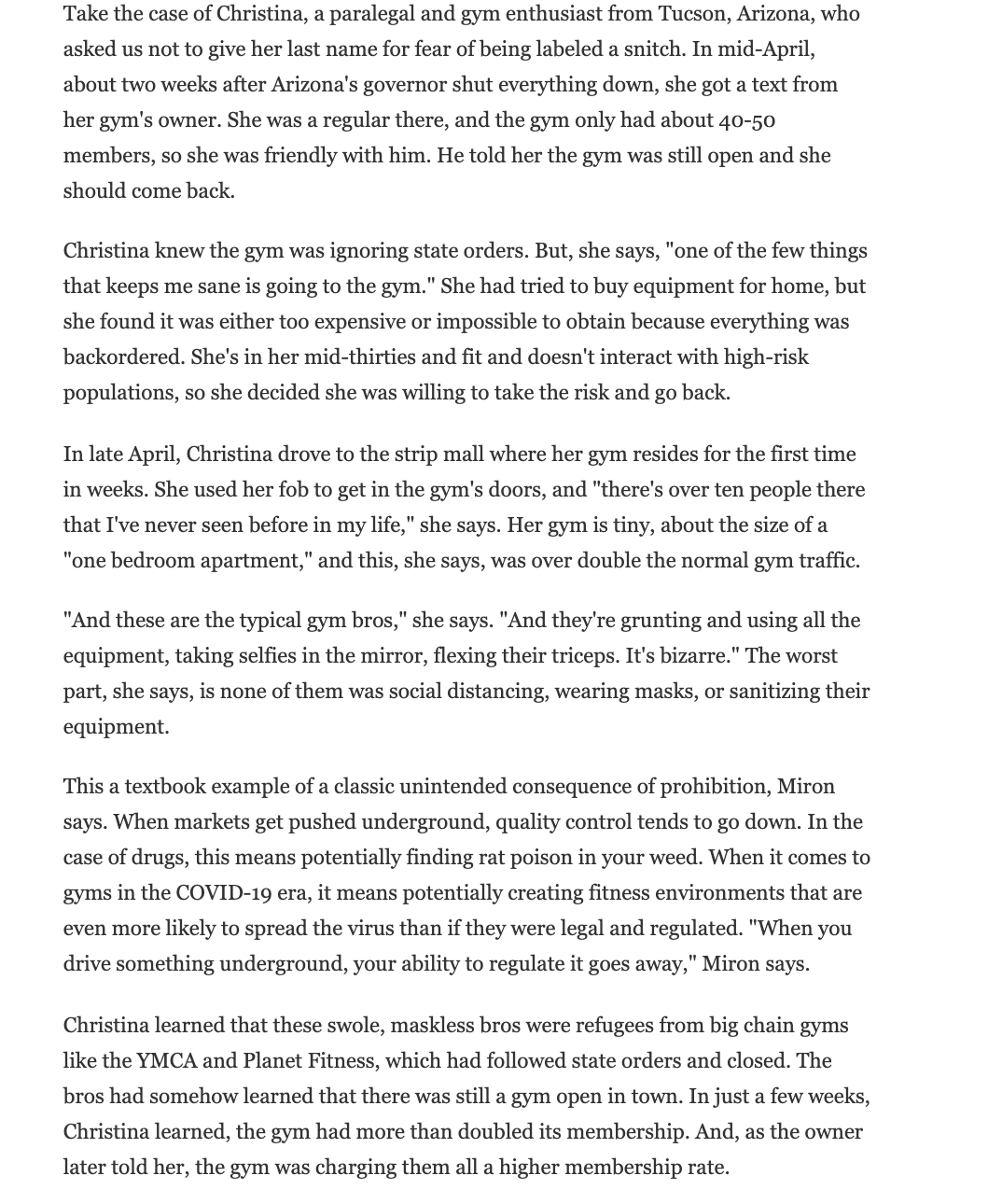 (Her work makes it hard for her to talk to reporters, so