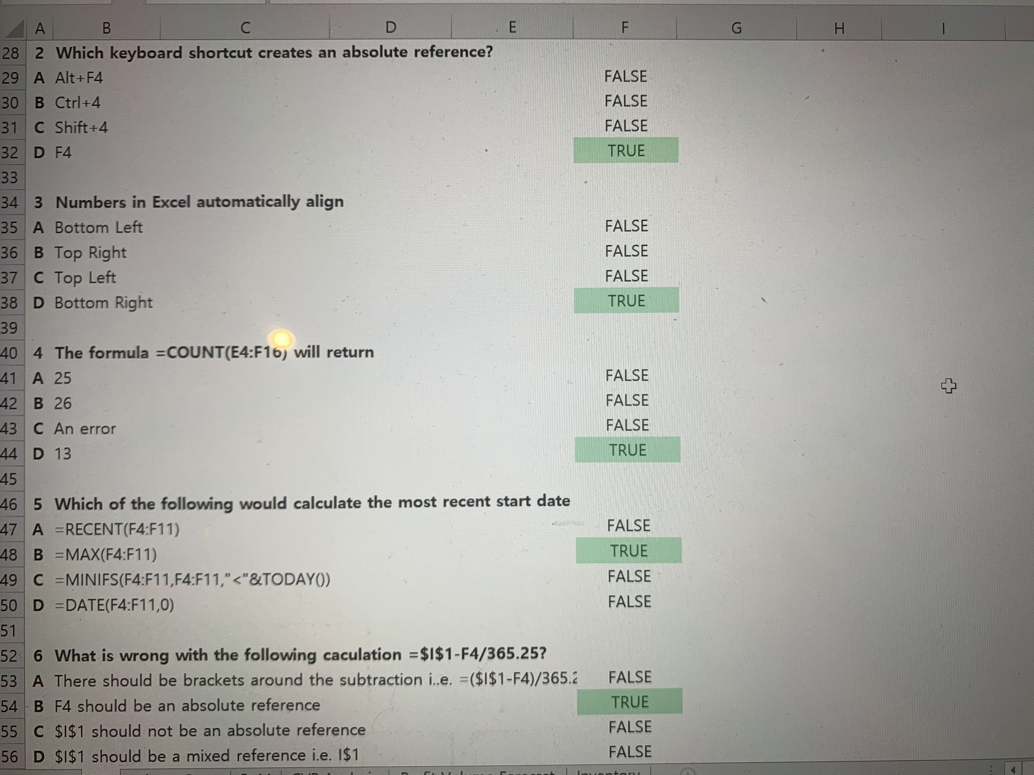 A B C D E F G H 28 2 Which