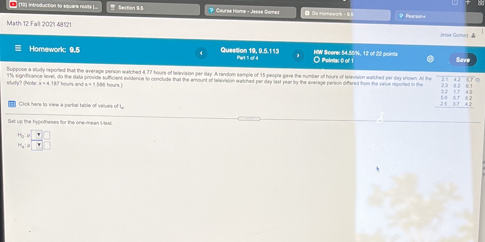 (10) Introduction to square roots |. Section 9.5 P Course Home