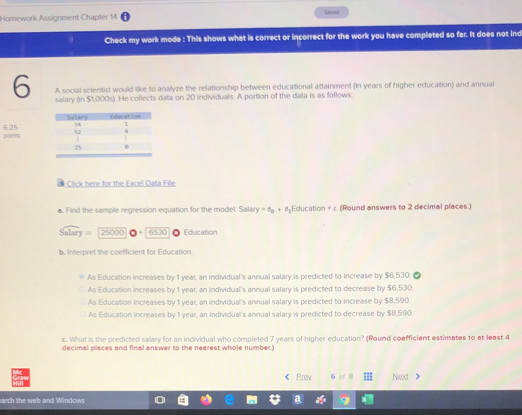  Homework Assignment Chapter 14 @ Saved Check my work mode :