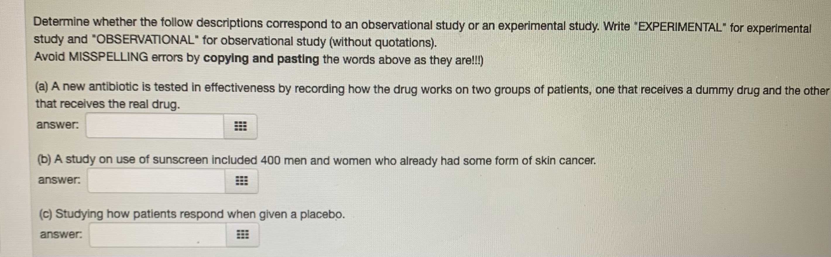 point) Complete the table below. You may enter fractions as answers in