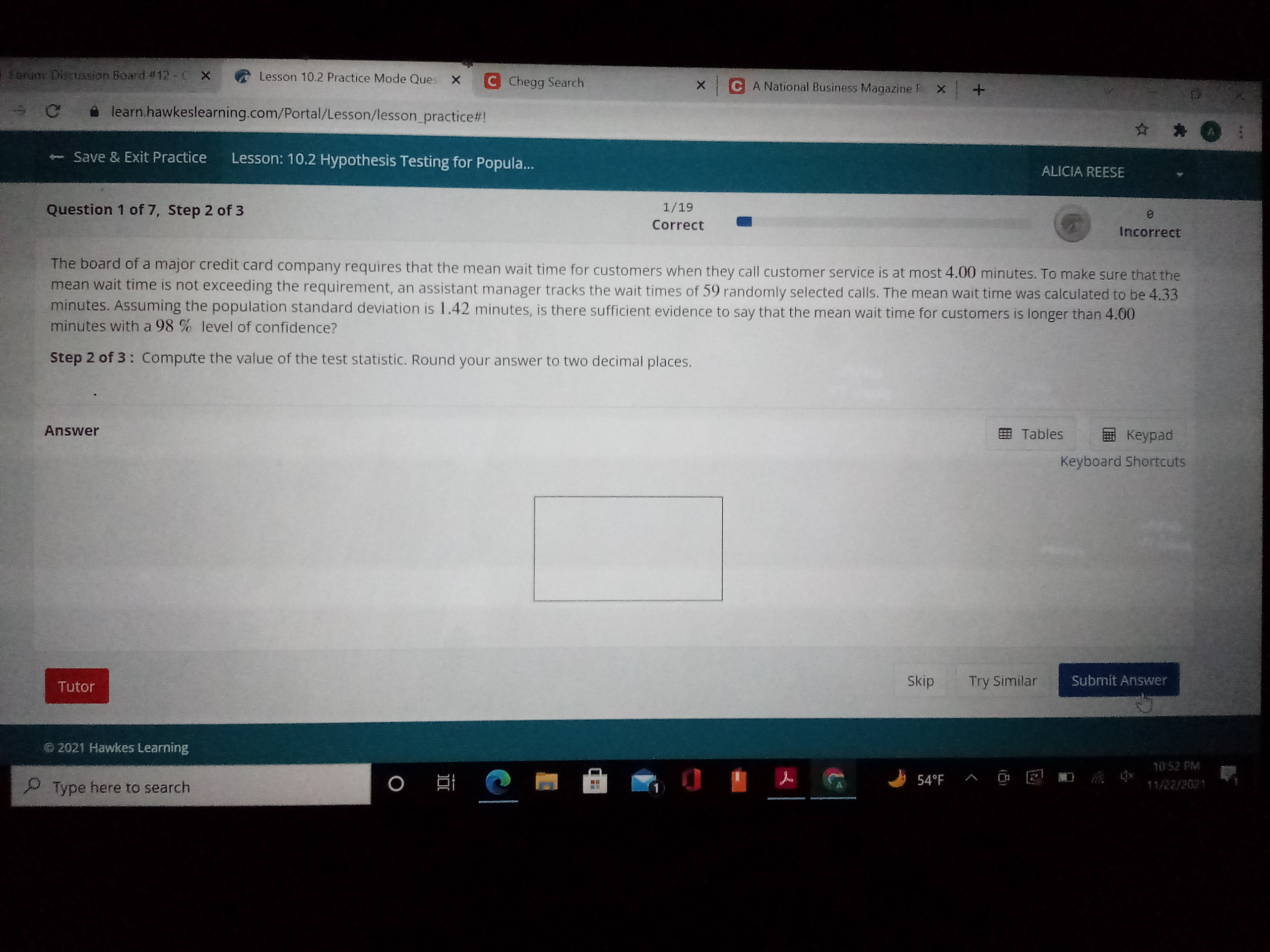  Form Discussion Board # 12 -( X Lesson 10.2 Practice Mode