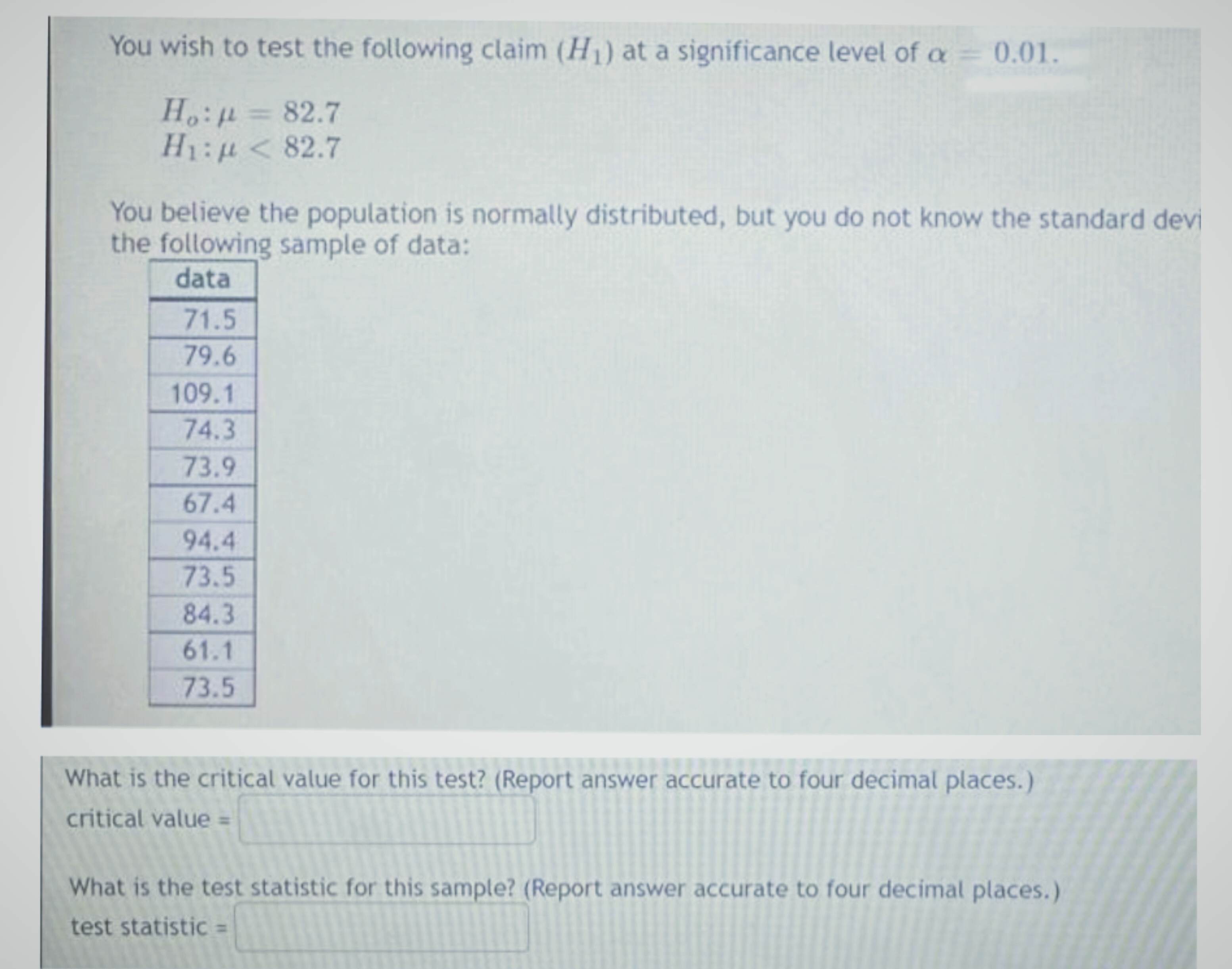 Please Answer Should be Accurate . You wish to test the following