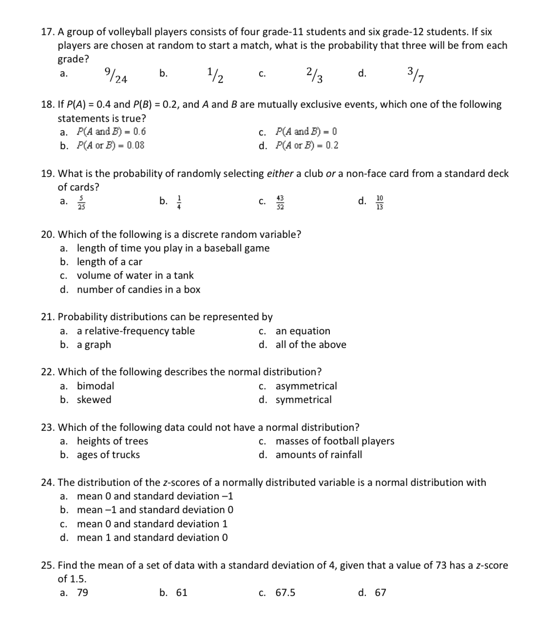 statement or answers the question. Put your answers in the box provided