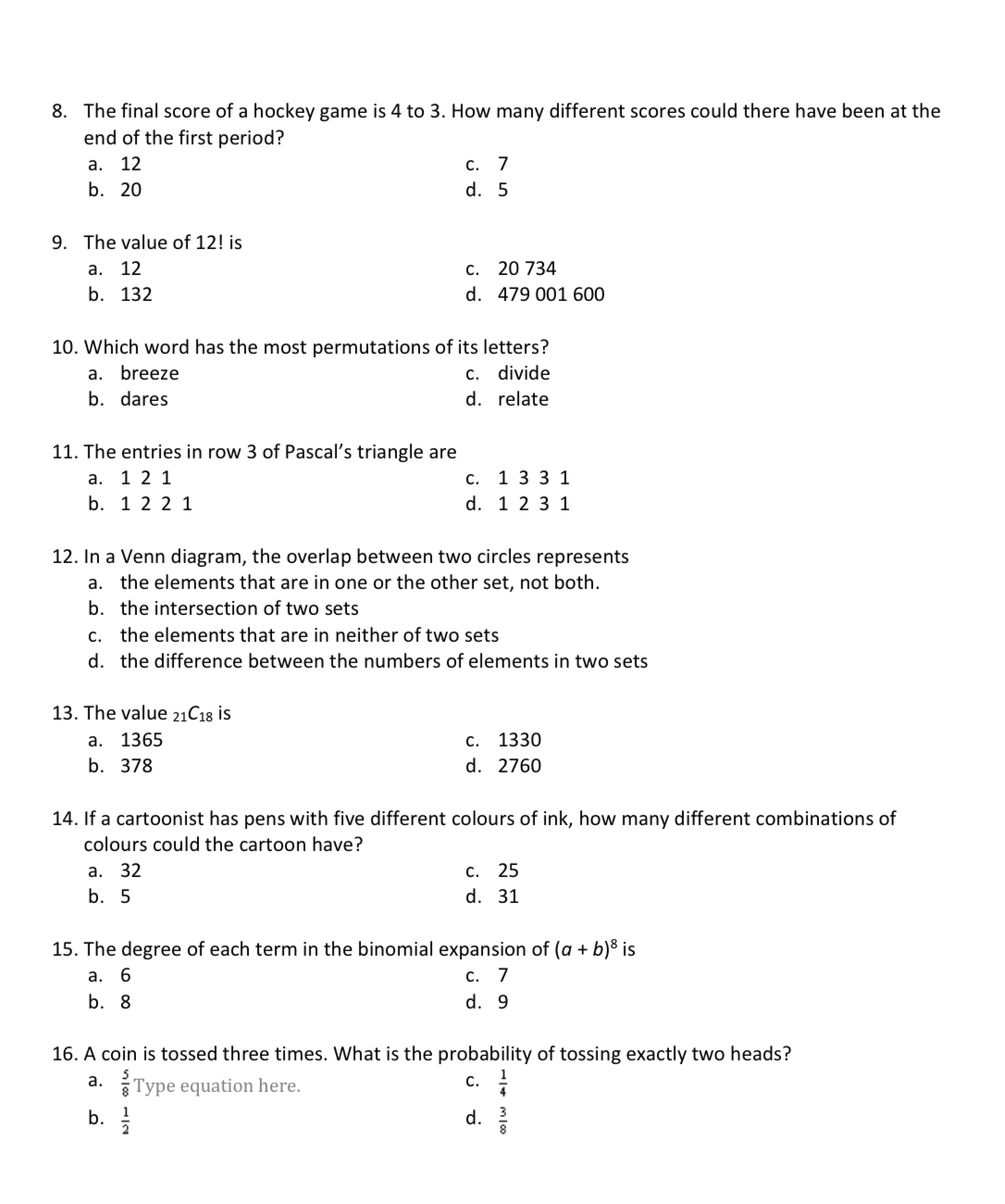 random sample of the members of your class? a. listing the first