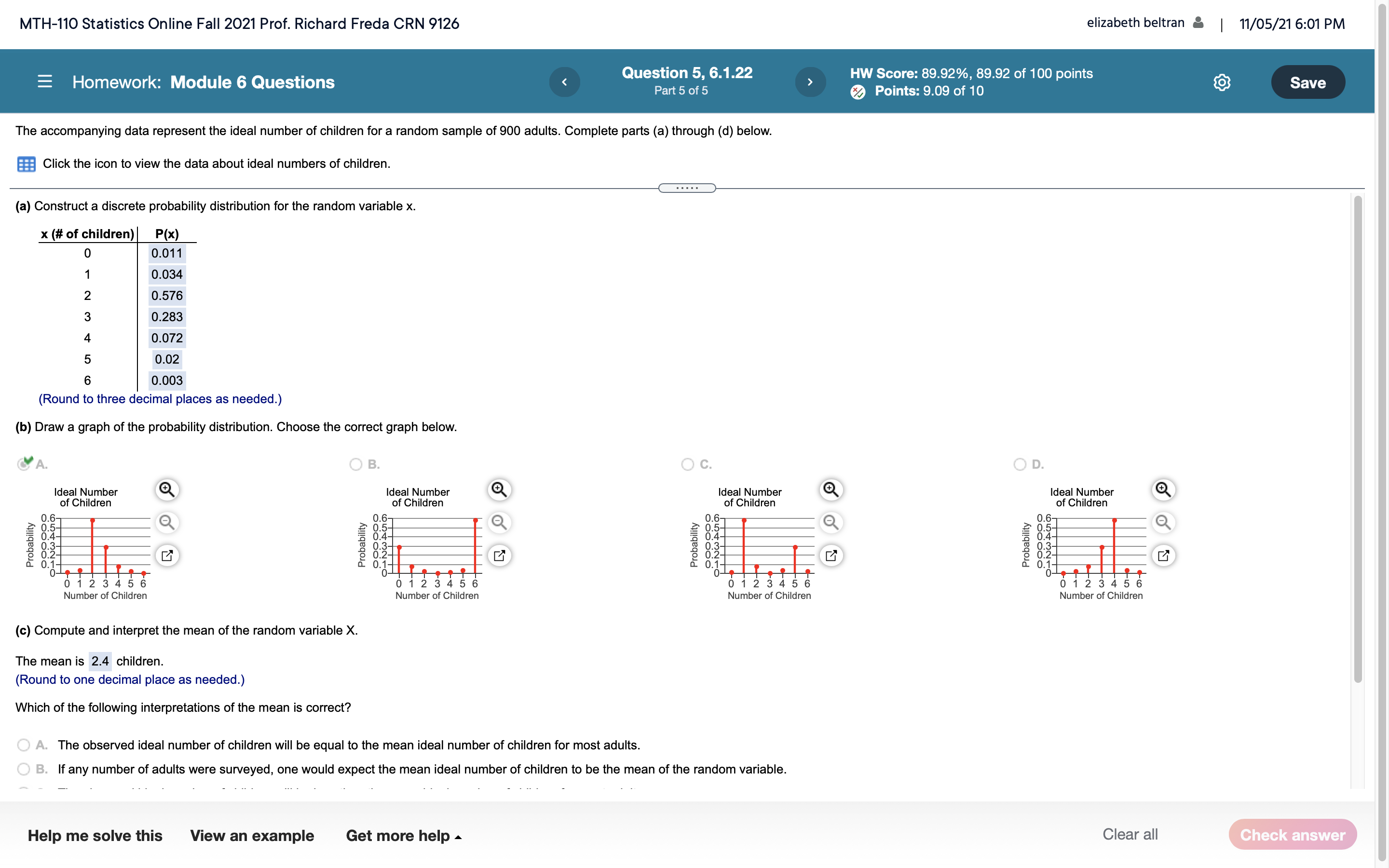 Compute the standard deviation of the random variable X.The standard deviation is