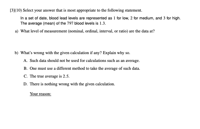 For a and b, make sure to include explanations as to why