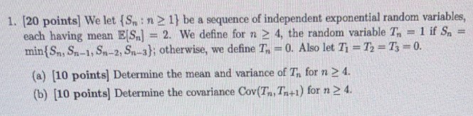 in the not draw, n 2 1. The state space is {