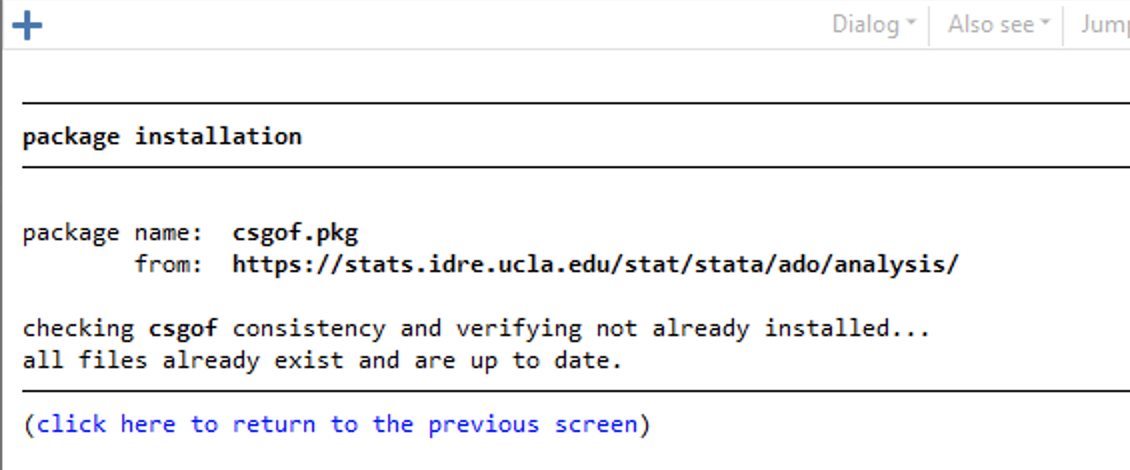 use "C:\\Users\\YH789961\\Desktop\\9. 1dta.dta" . findit csgof . csgof voucher, expperc (33.33 33.33