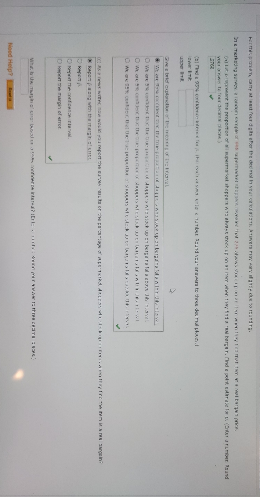 how do I find the upper and lower limits with no mean