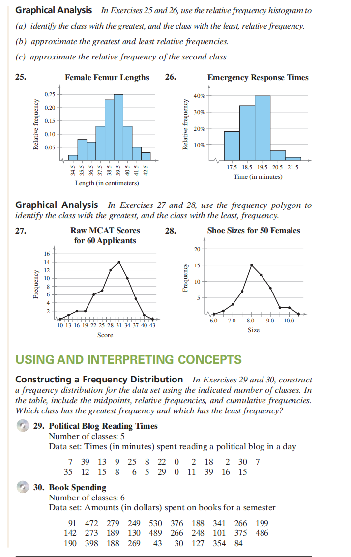 Graphical Analysis In Exercises I 9 and 26', use the frequency