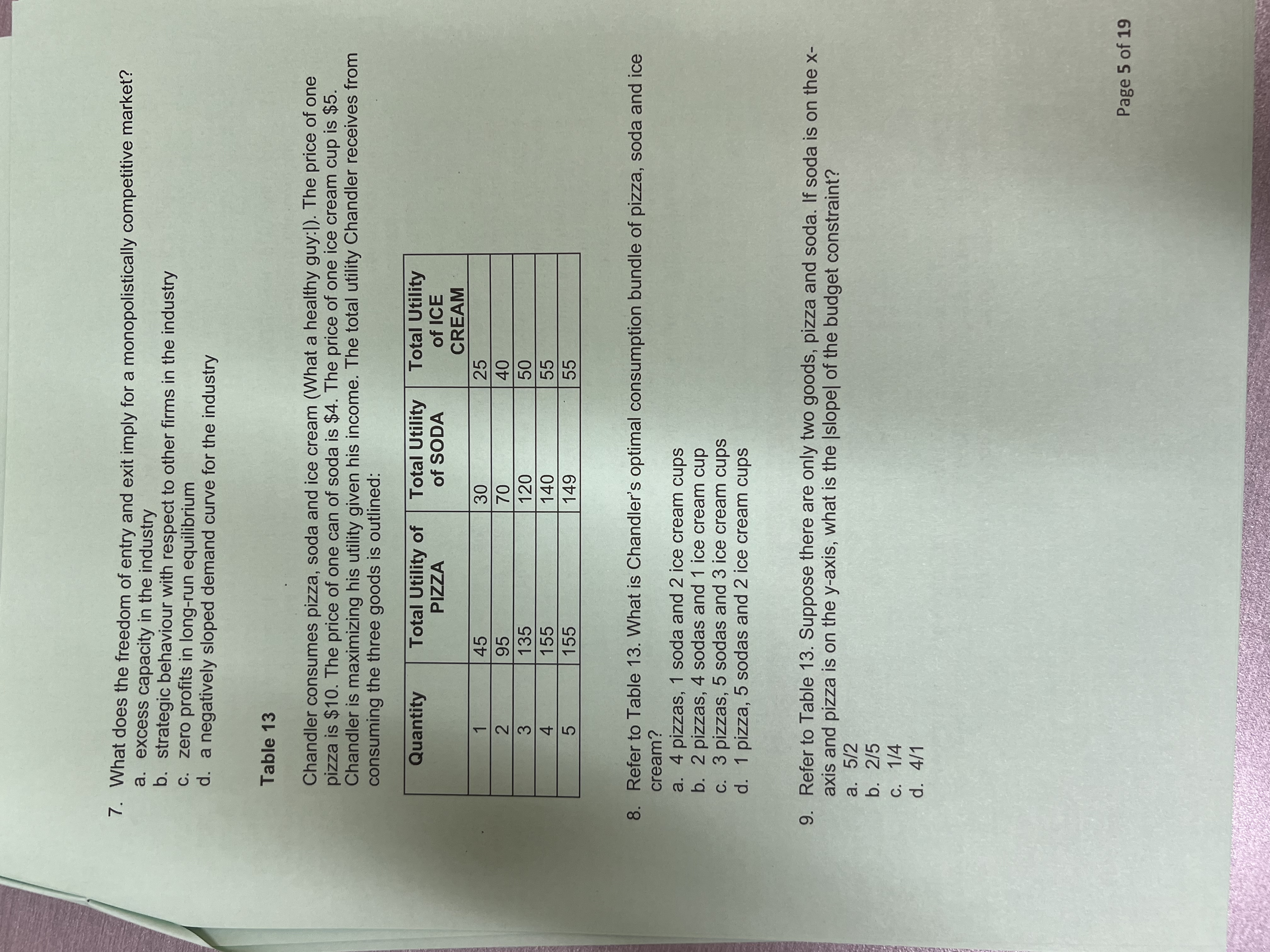 Qs = 3P 1. Refer to Scenario 3. How are in-class lectures