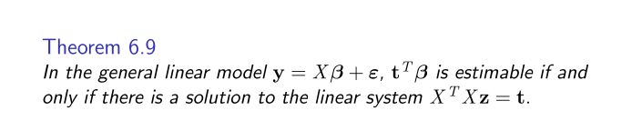 categorical predictors, written in matrix form as y = X1B, + E1.