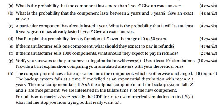 random. It is modelledusing an exponential distribution with a mean of 4.4