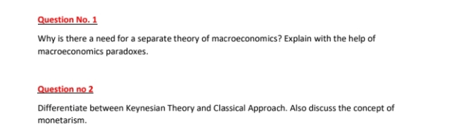 solve this below question Question No. 1 Why is there a need