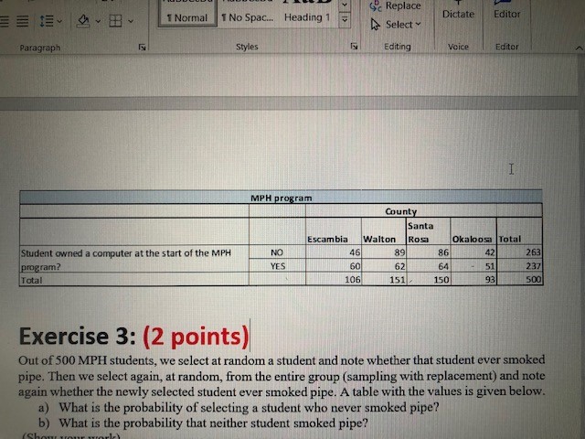 Find AaBbCcDd AaB Replace HEY 1 Normal 1 No Spac... Heading