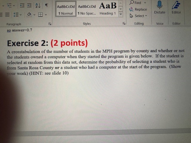 1 Dictate Editor Select ~ Paragraph Styles Editing Voice Editor So answer-0.7