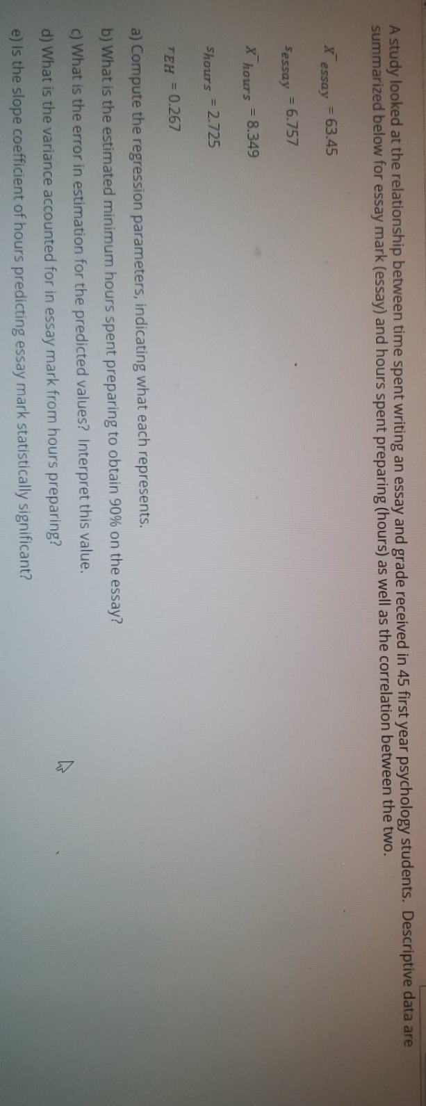 please explain this A study looked at the relationship between time spent