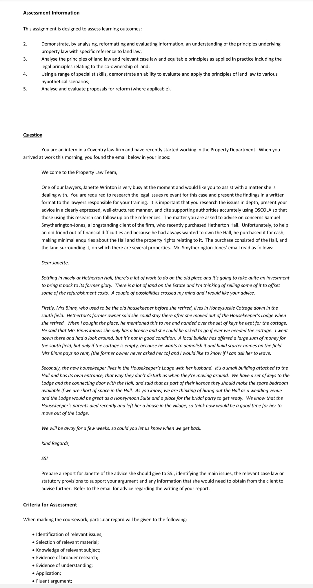 Please help me with this assignment Assessment Information This assignment is designed