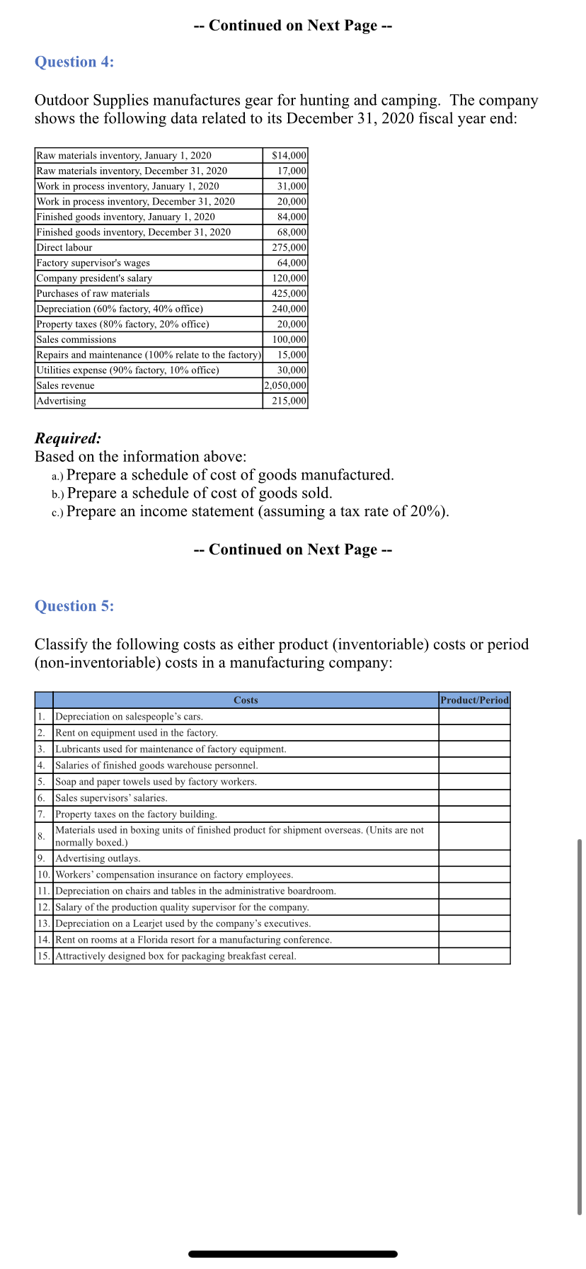 in a variety of organizations. Cost Item Cost Behaviour The costs of