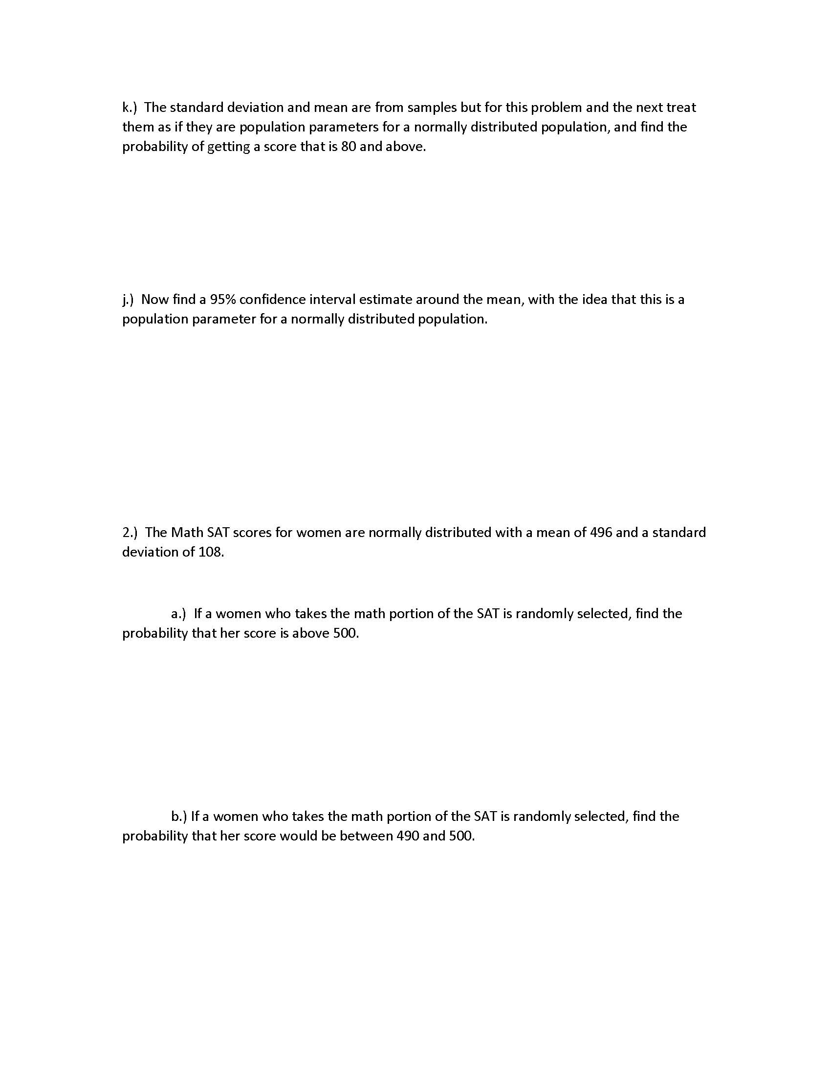 studying based on Scores for the exam a.) Find the slope m
