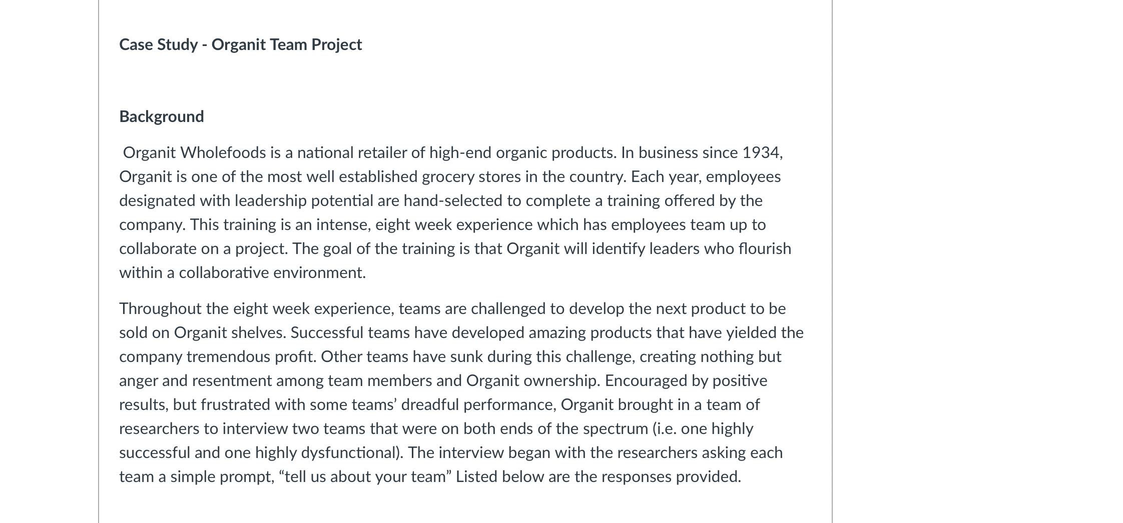 text, what are three observations you can make about Team Kale and/or