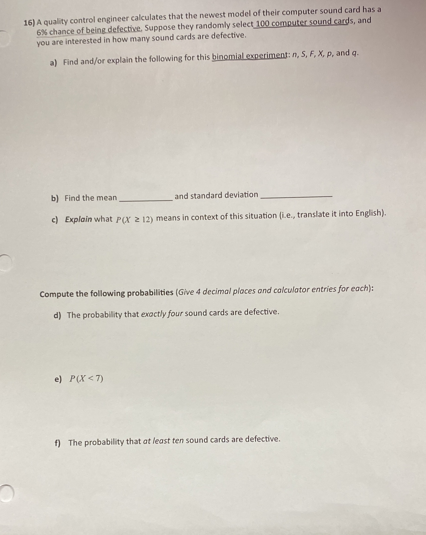 I'm completing some study worksheets to help me later with the exam.