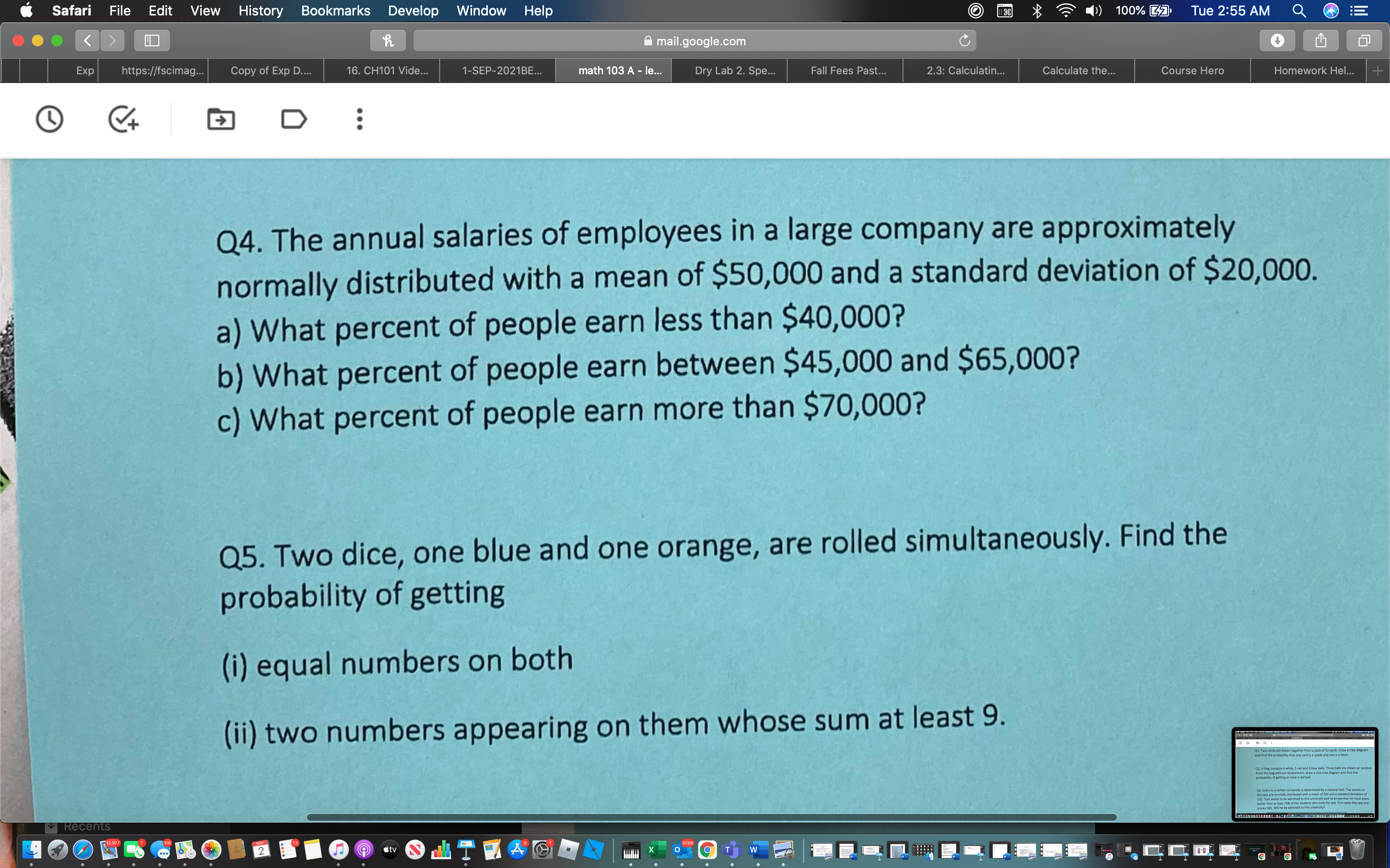 ) 100% 47 Tue 2:55 AM Q OE h A mail.google.com Exp