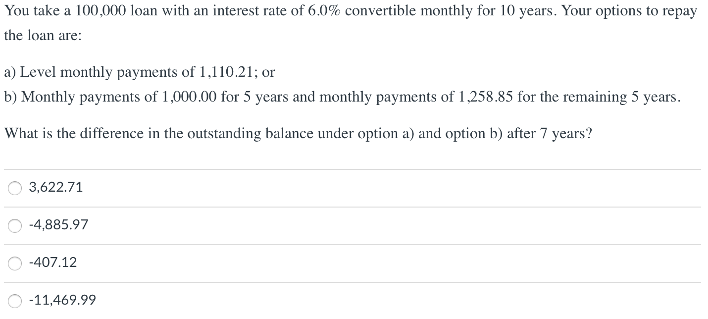 1. Fill in the missing information from the amortization schedule for