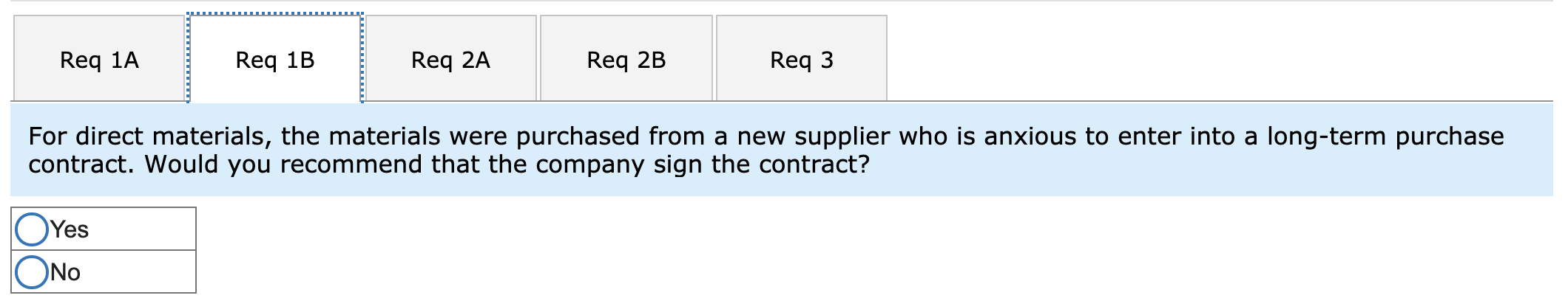 Req 2A Req 2B Req 3 For direct materials, compute the price