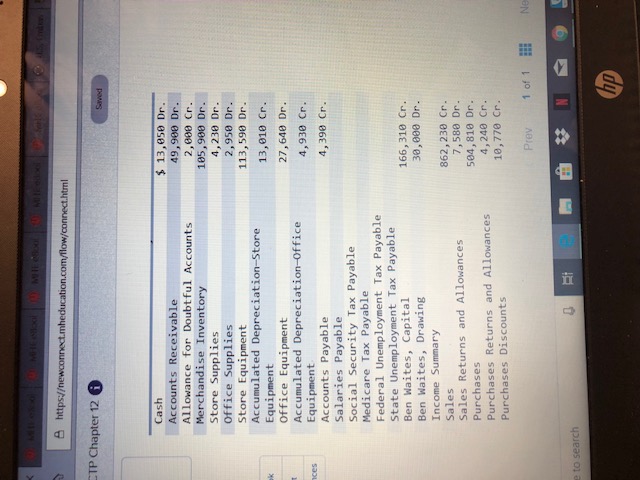 I need help on how to prepare the closing entry for