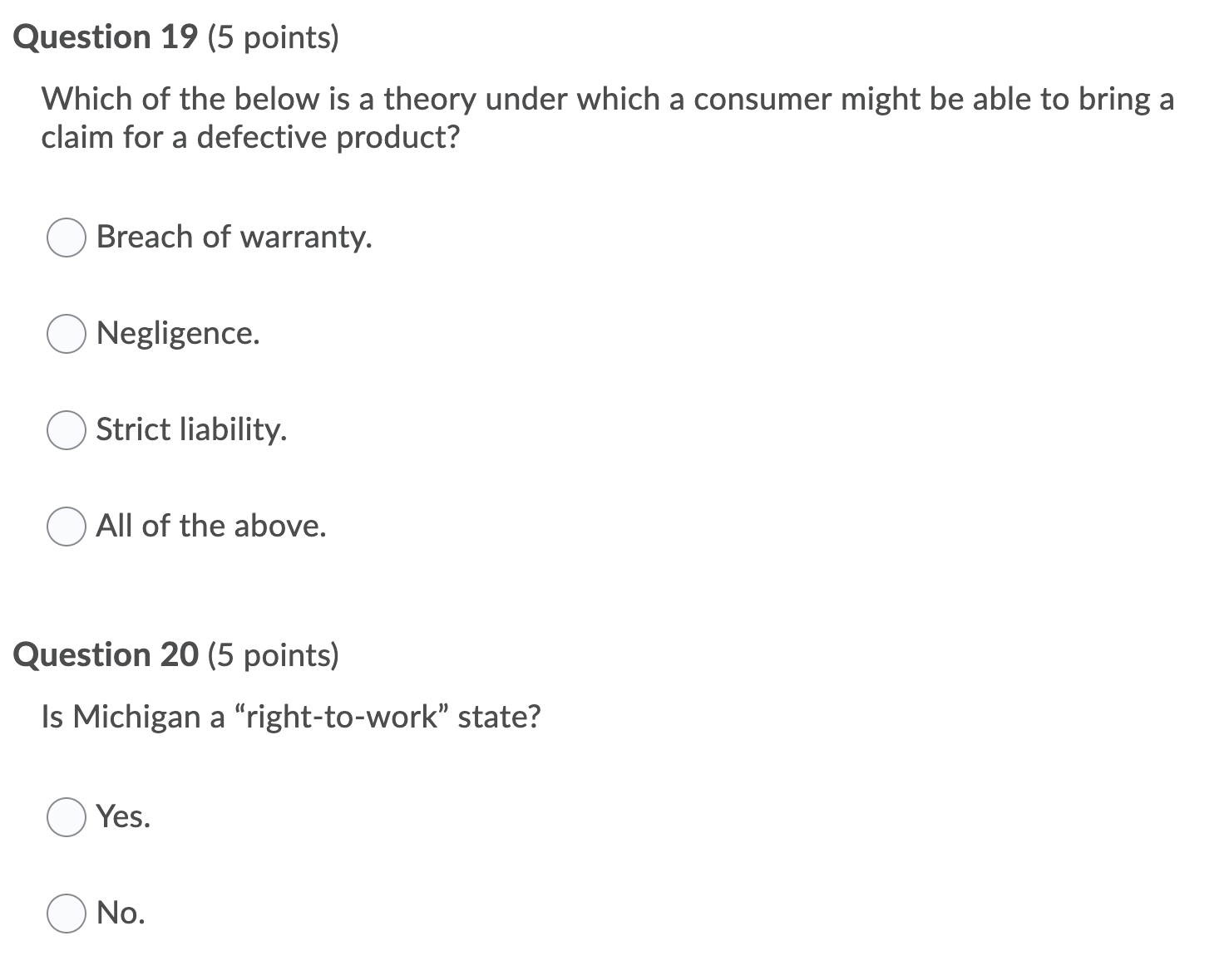 of the following will not create an express warranty? 0 A saleperson's