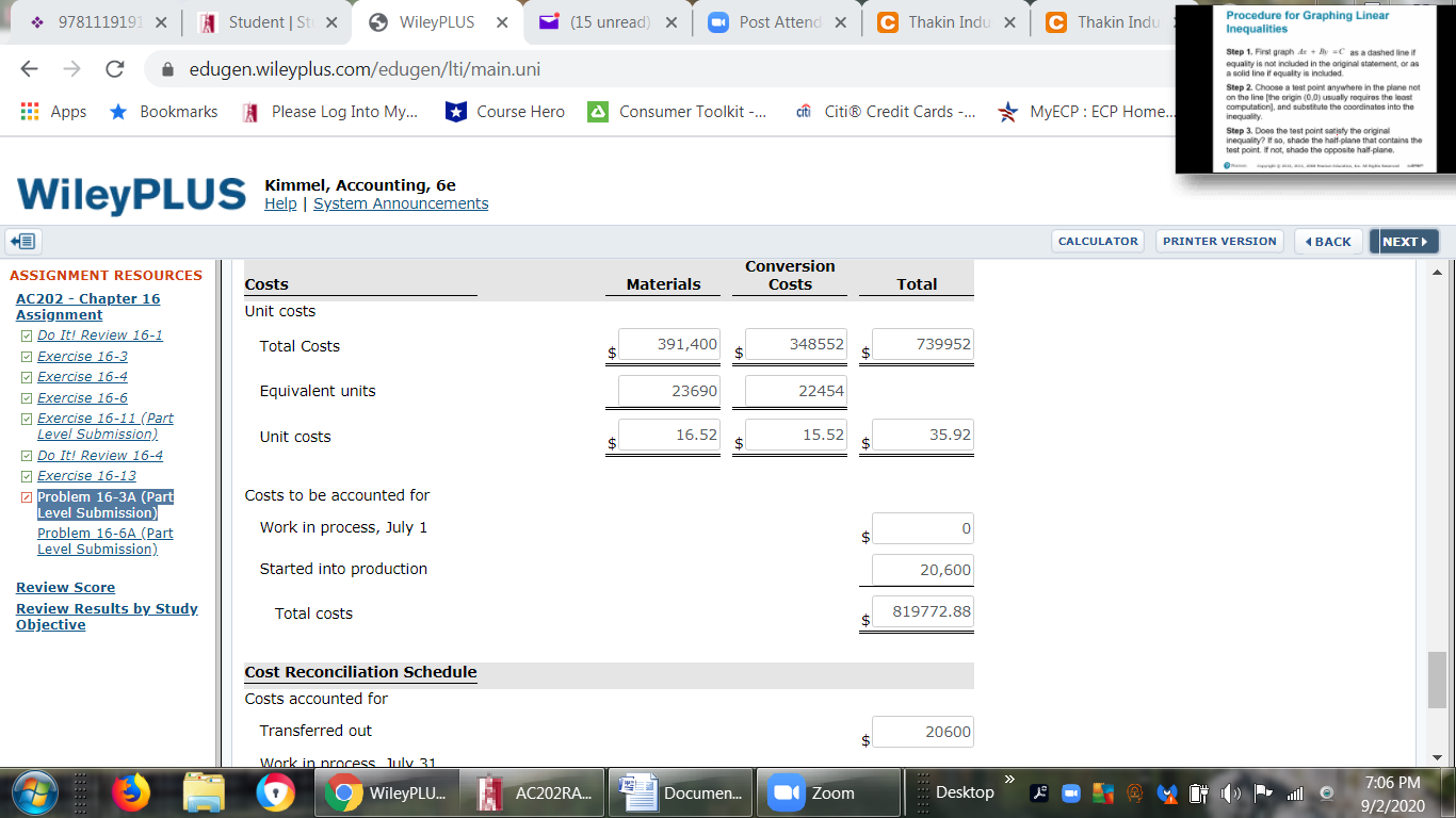  I need help with solving this.(Prepare the production cost report for