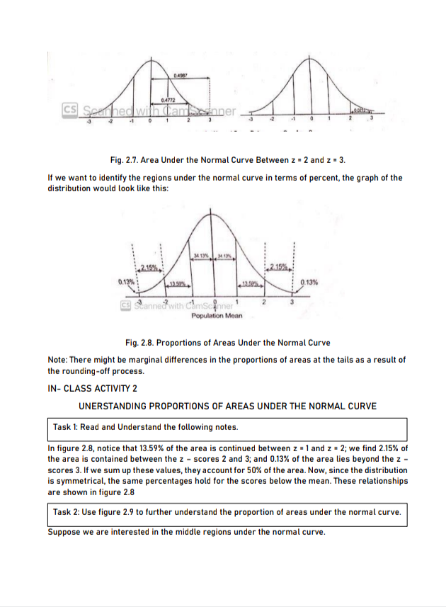 we can make the correspondence between area and probability. We have also
