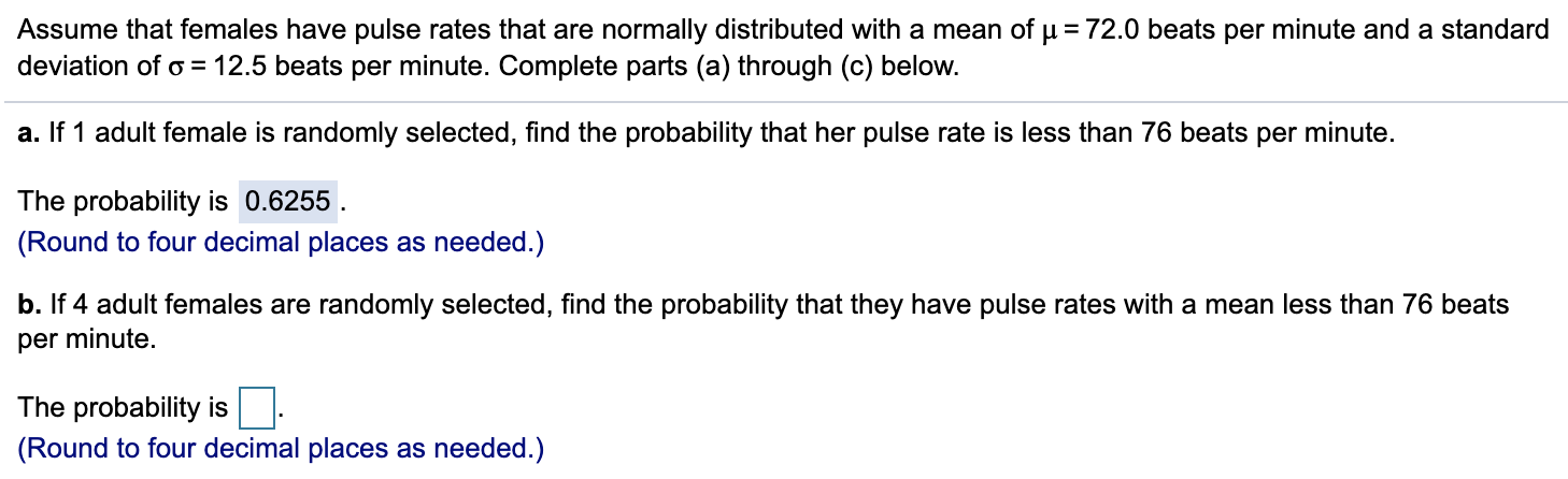 the characteristics of the sampling distribution forx based on a random sample