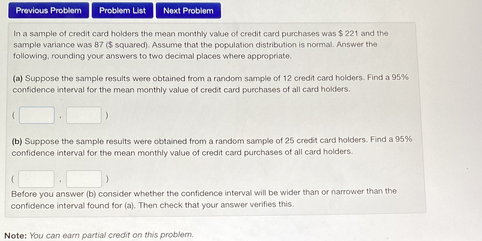 Previous Problem Problem List Next Problem In a sample of credit