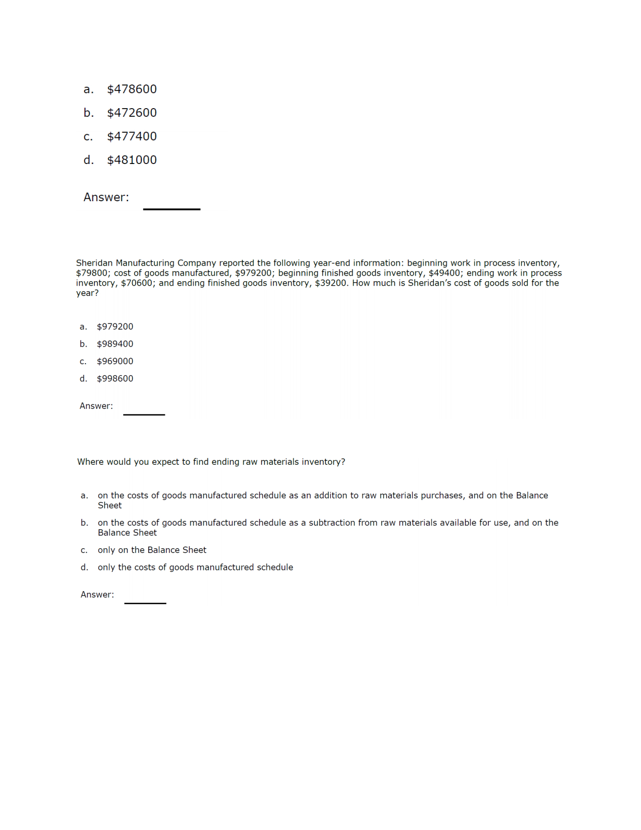 attachment sent. There are 6 parts to exercise 5.17. Please just number