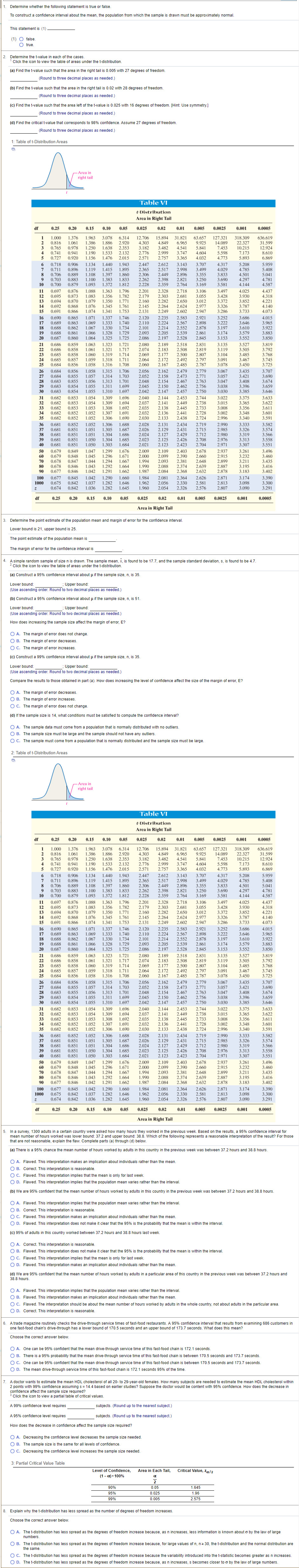 Needing help with Statistics Homework!!!Unit 6 - Section 9.2 Determine whether