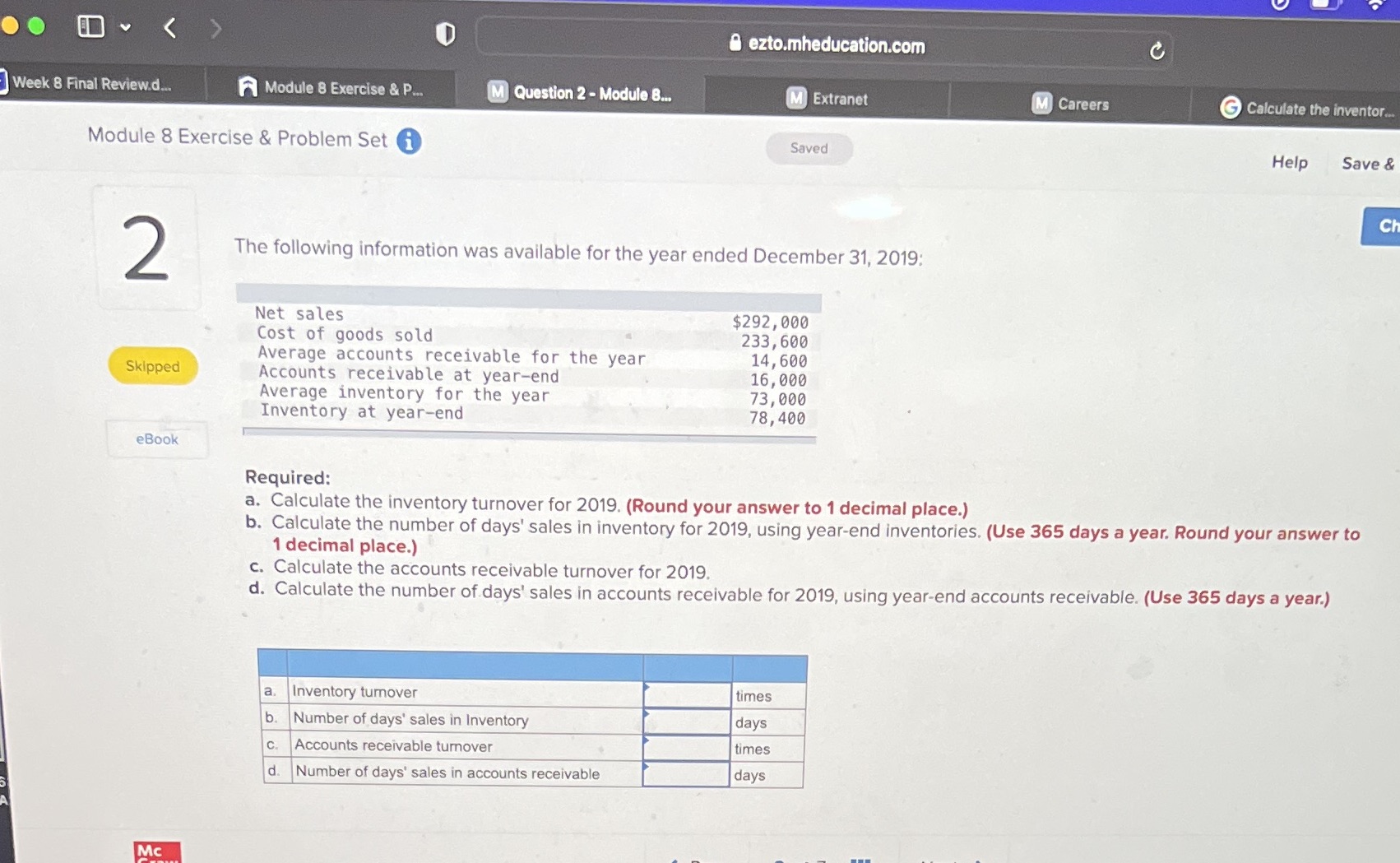 B eztomheducatlomcom ['11 Question 2 - Module 3.. Module 8 Exercise